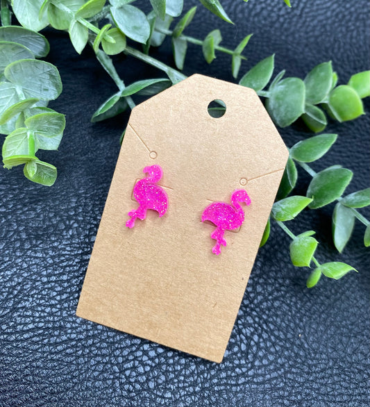 Small Flamingo Stud Earrings